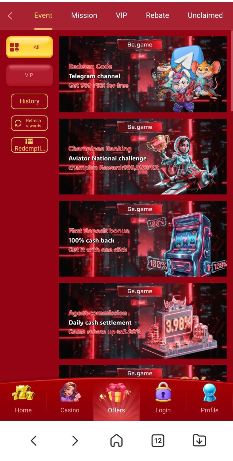 6 E Game App Download