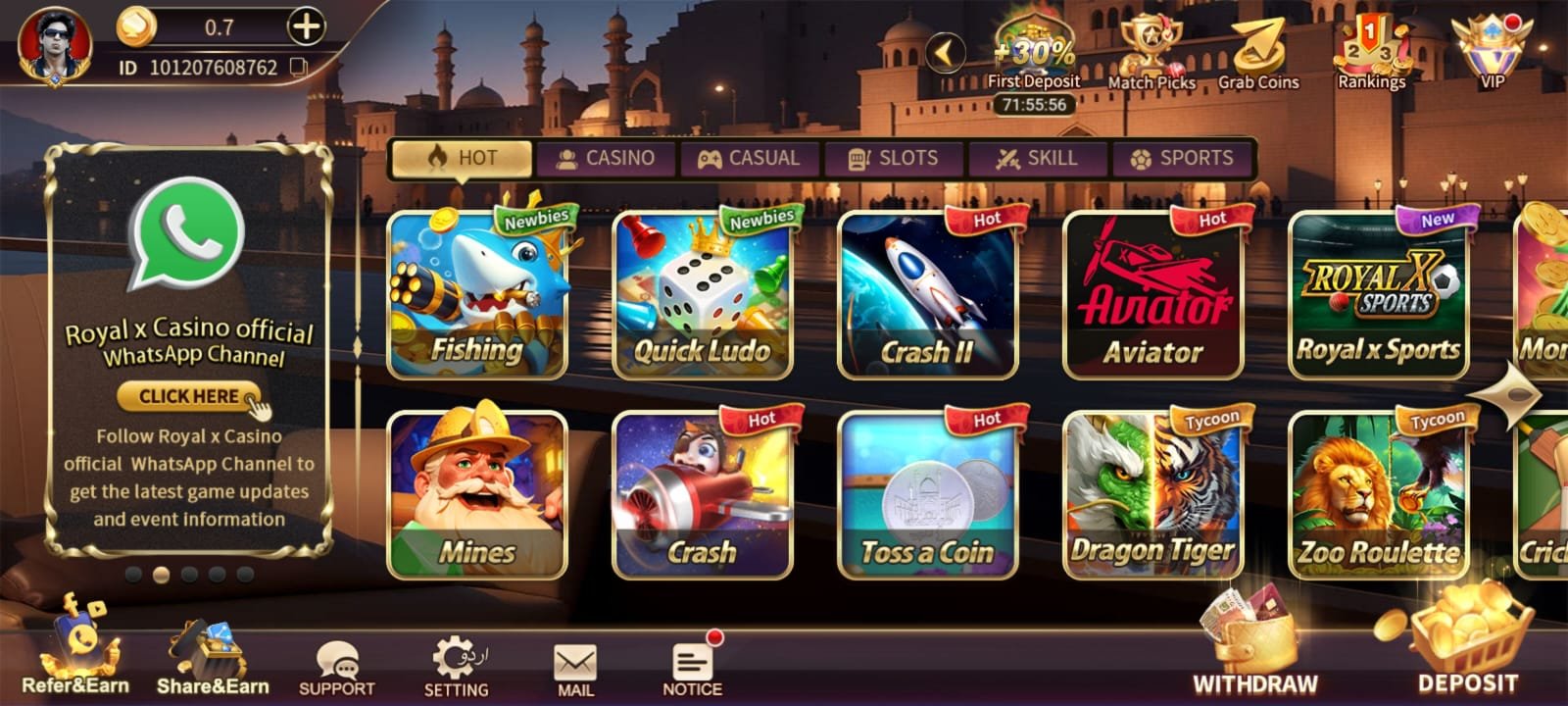 Royal X Casino Game APP